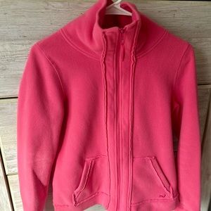 Vineyard Vines fleece zip. Hot pink. XS